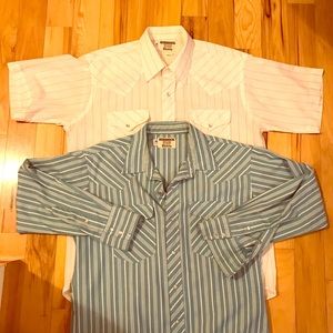 TWO Men’s Ruddock Snap Button Collared Shirts